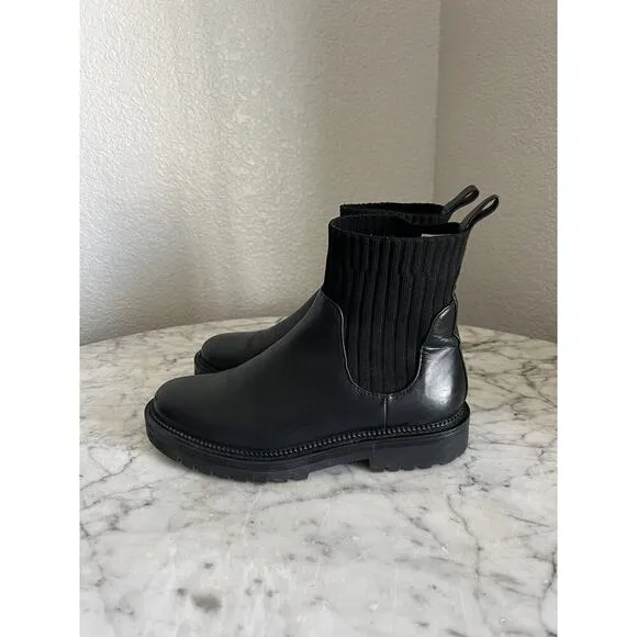 Blondo Hallie Chelsea Boots Size 6 M Black Leather Waterproof Pull On