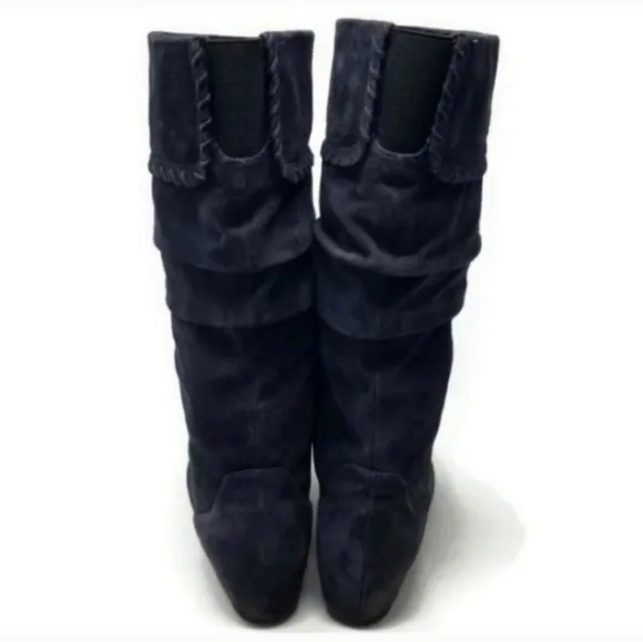 Blondo Waterproof Grey Suede Hidden Wedge Fall Winter Boots 11