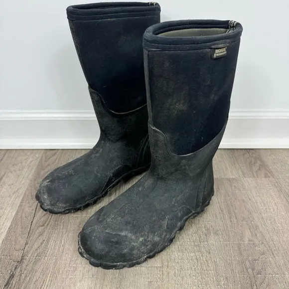 Bogs Classic High Boot Black Men’s Size 8 Neoprene Rubber Insulated Waterproof