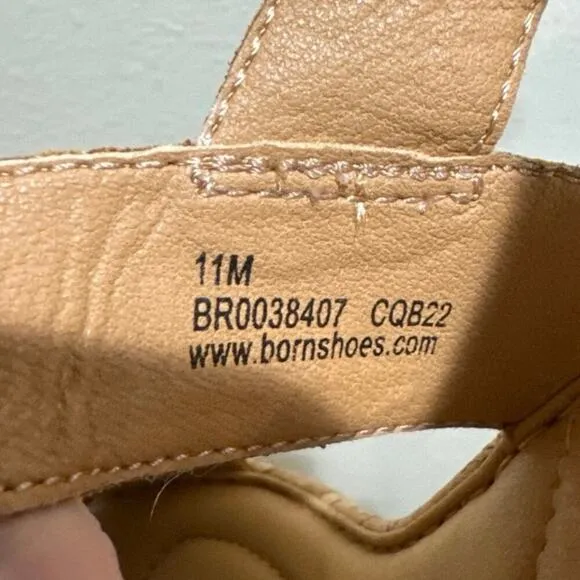 Born Lenore Platform Wedge Leather Sandals size 11 New