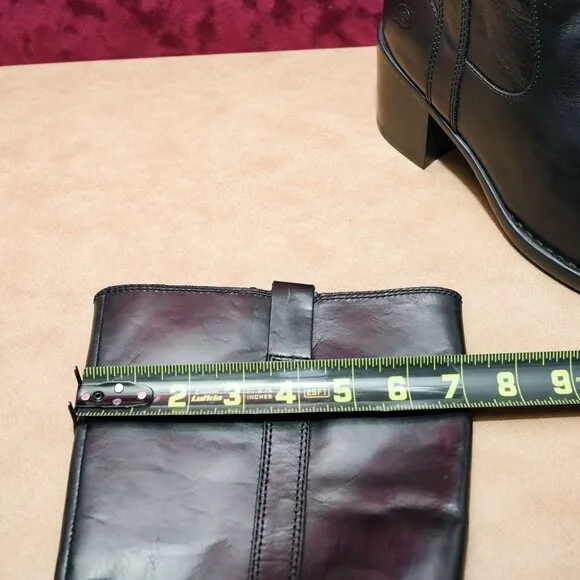 Born Women Harding Western Riding Black Leather Tall Boots sz 7.5