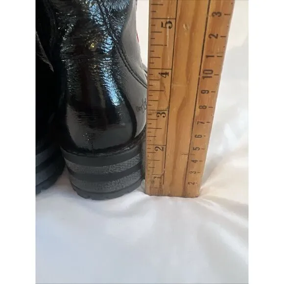 Bos &amp; Co Paulie Lined Waterproof Patent Leather Women's Boots Black Sz 37 (7 US)