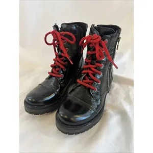 Bos &amp; Co Paulie Lined Waterproof Patent Leather Women's Boots Black Sz 37 (7 US)