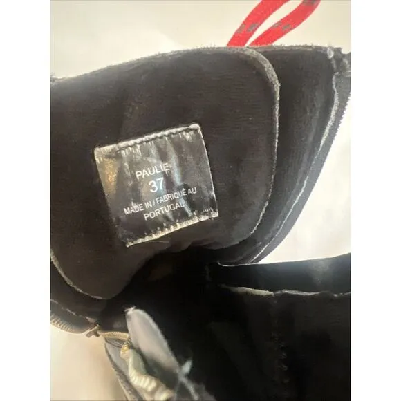 Bos &amp; Co Paulie Lined Waterproof Patent Leather Women's Boots Black Sz 37 (7 US)