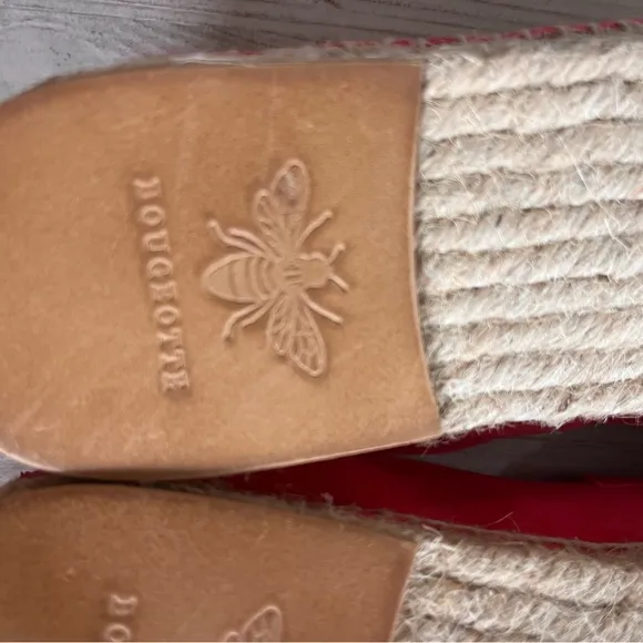Bougeotte suede and jute loafers salmon size 10 made in Spain