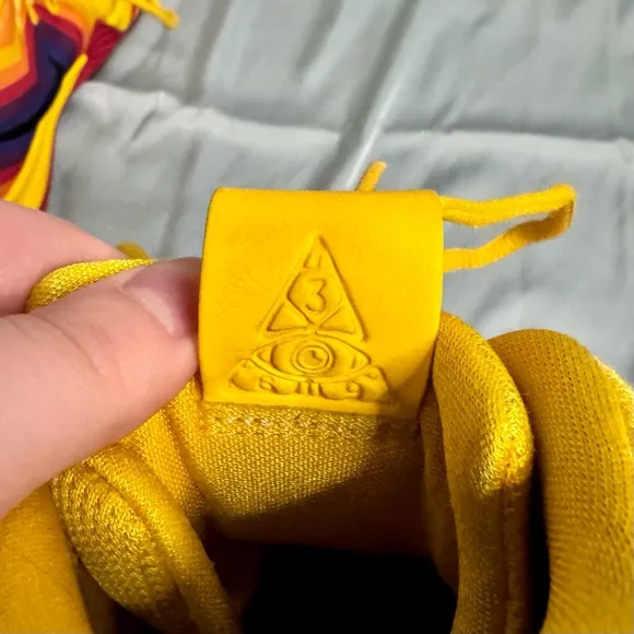 Boy’s Nike Kyrie 4 Decade 70s Yellow Basketball Sneakers