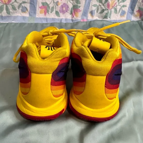 Boy’s Nike Kyrie 4 Decade 70s Yellow Basketball Sneakers