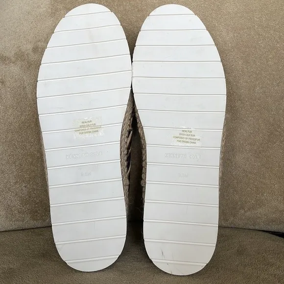 Brand New Kenneth Cole Jaxx Real Calf Hair Zebra-Print Espadrille Loafers