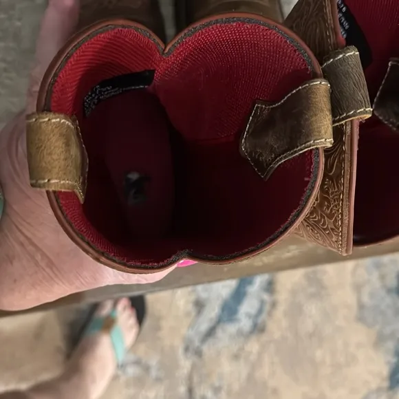 Brown and Tan Justin Western Boots