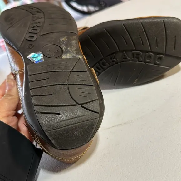 BUCKAROO TAN MEN Z CAMERON LEATHER SANDALS. M 42