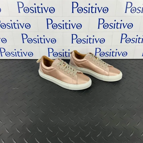 Buscemi Womens Tennis Lock Dusty Pink Satin Sneakers US 7 SAMPLE