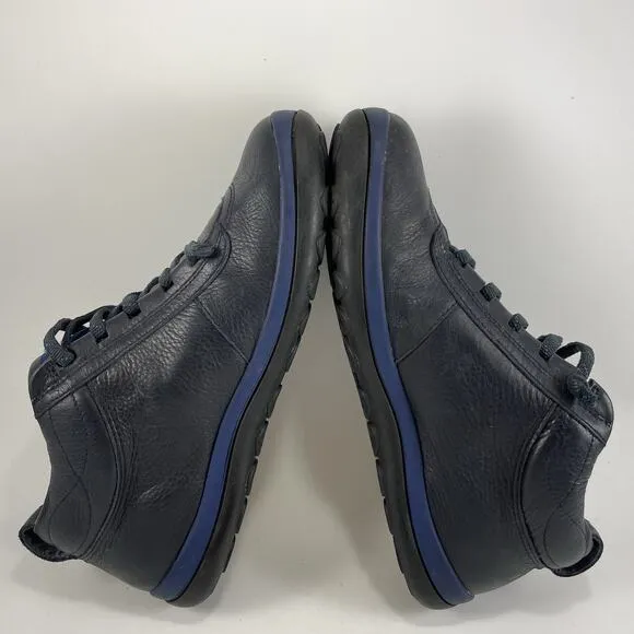Camper Peu Pista Leather Boots Womens Size 39, US Size 9 Blue Goretex Waterproof