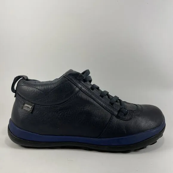Camper Peu Pista Leather Boots Womens Size 39, US Size 9 Blue Goretex Waterproof