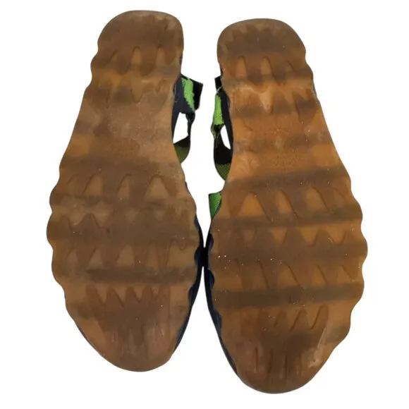 Camper X Bernhard Willhelm Himalayan Malibu Sandals 8 Chunky Zigzag Blue Green