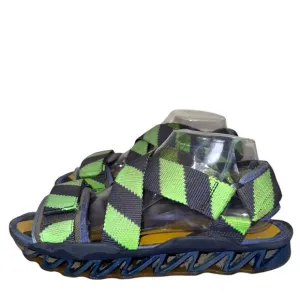 Camper X Bernhard Willhelm Himalayan Malibu Sandals 8 Chunky Zigzag Blue Green