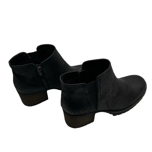 Carlos by Carlos Santana Womens 8.5 Ankle Boots Zips Lug Sole 3&quot; Chunky Heel