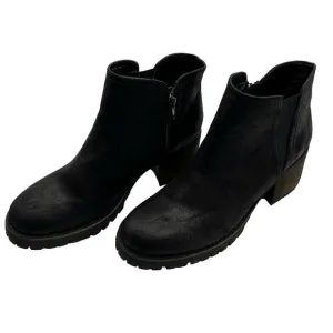 Carlos by Carlos Santana Womens 8.5 Ankle Boots Zips Lug Sole 3&quot; Chunky Heel