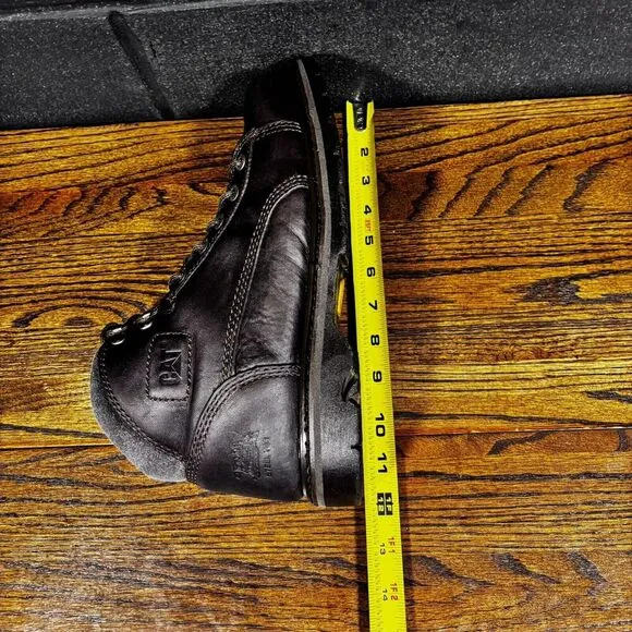 CAT Chunky Brown Leather Steel Toe Lace Up Boots Women’s 11
