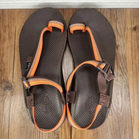 Chaco Bodhi Sandals Men's Size 11 Brown Orange Toe Loop Strappy Beach JCH108607