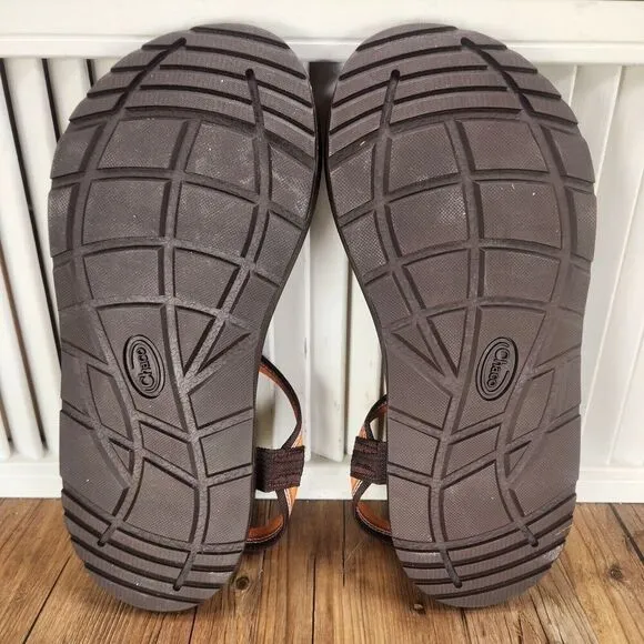 Chaco Bodhi Sandals Men's Size 11 Brown Orange Toe Loop Strappy Beach JCH108607