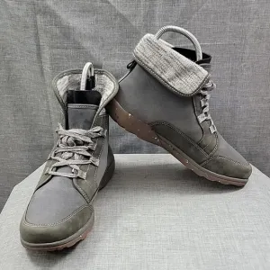 Chaco Boots Womens Barbary Chukka Waterproof Gray Hiking Boot Lace Up SZ 10.5