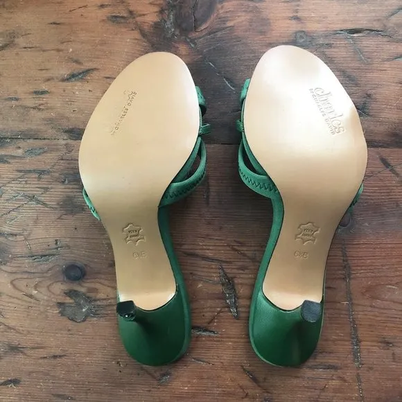 Charles David Leaf Green Slide Sandals Size 6.5 B NEW