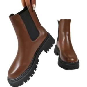 Chelsea Chunky brown boots sz 8