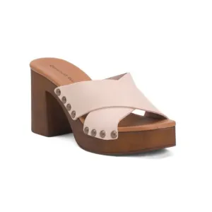CHOCOLAT BLU Cognac Leather Hedy Heeled Sandals