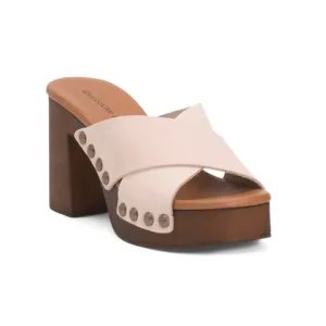 CHOCOLAT BLU Nude Leather Hedy Heeled Sandals