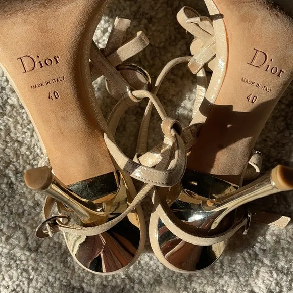 Christian Dior T-Strap Sandals 40