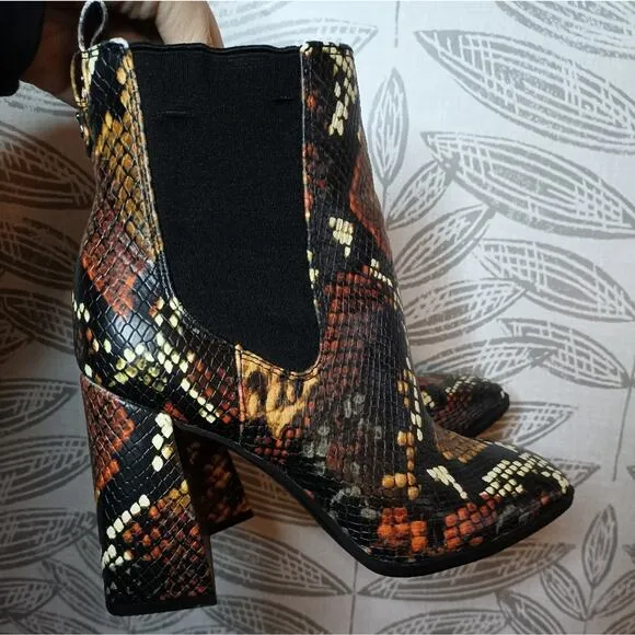 Circus Sam Edelman Boots Chunky Lolita Snakeskin