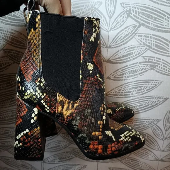 Circus Sam Edelman Boots Chunky Lolita Snakeskin