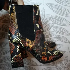 Circus Sam Edelman Boots Chunky Lolita Snakeskin