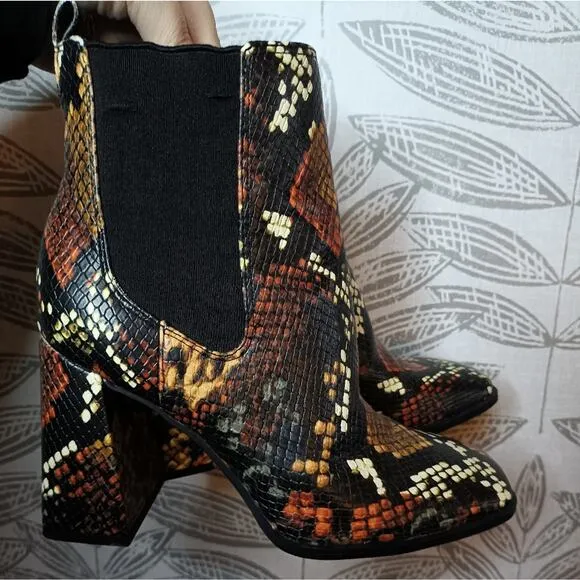 Circus Sam Edelman Boots Chunky Lolita Snakeskin