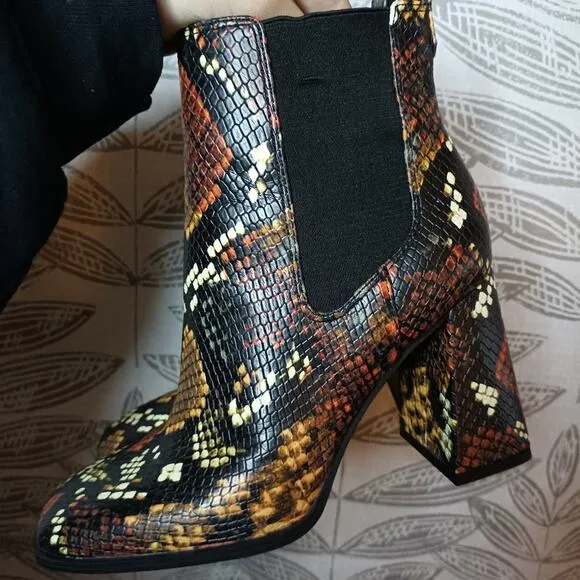 Circus Sam Edelman Boots Chunky Lolita Snakeskin