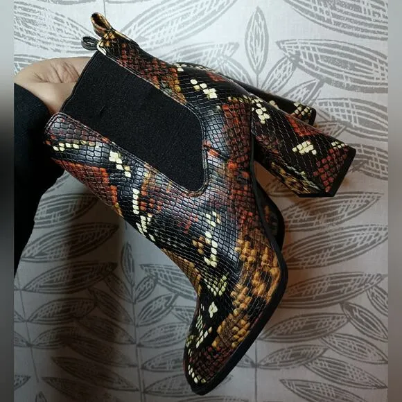 Circus Sam Edelman Boots Chunky Lolita Snakeskin