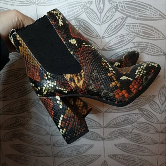 Circus Sam Edelman Boots Chunky Lolita Snakeskin