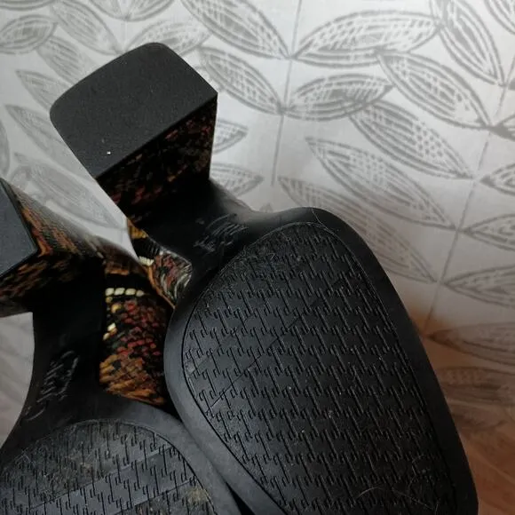 Circus Sam Edelman Boots Chunky Lolita Snakeskin