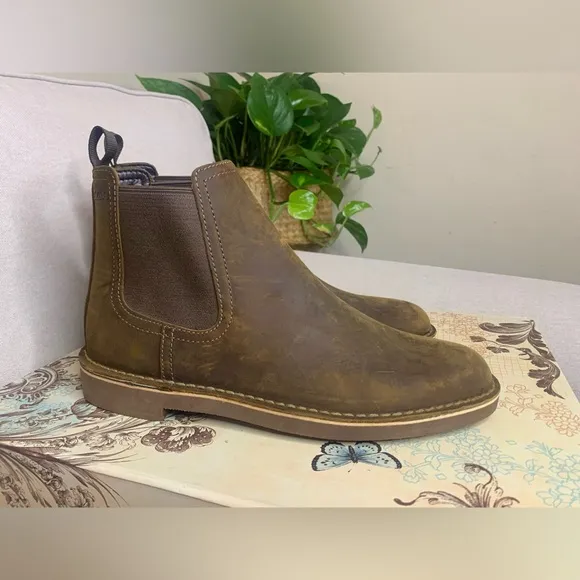 Clarks Brown Chelsea Boots Suede Ankle