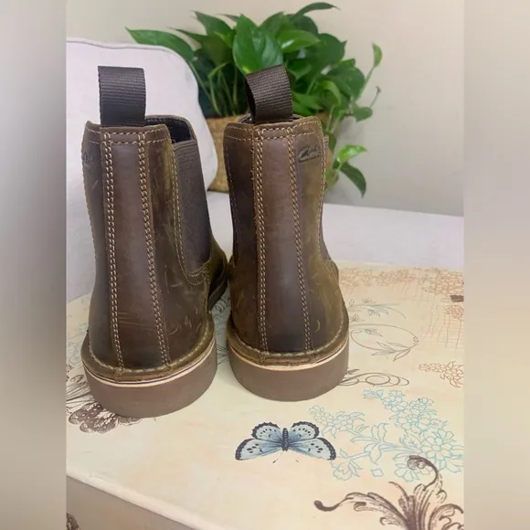 Clarks Brown Chelsea Boots Suede Ankle