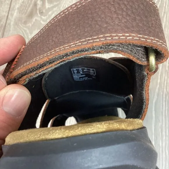 CLARKS HAPSFORD COVE LEATHER CASUAL HOOK &amp; LOOP FISHERMAN SANDALS‎ 11  M Men's
