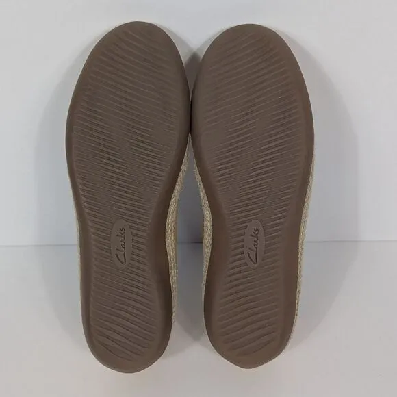 Clarks Yellow Leather Espadrille Loafers Women's 6