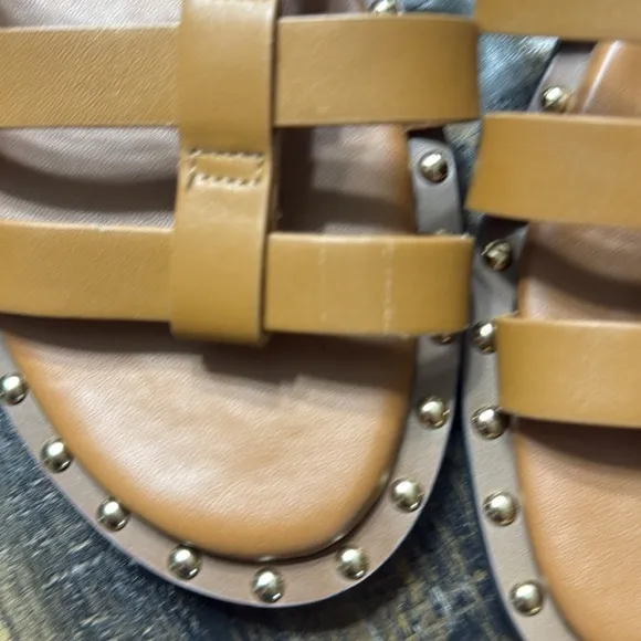 Coach Giselle studded Gladiator Sandals with Matte Leather Finish