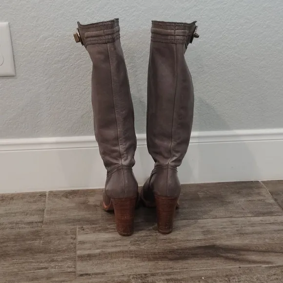 Coach Heeled Boots with Chunk Heel