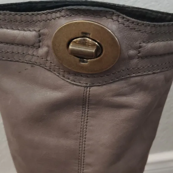 Coach Heeled Boots with Chunk Heel