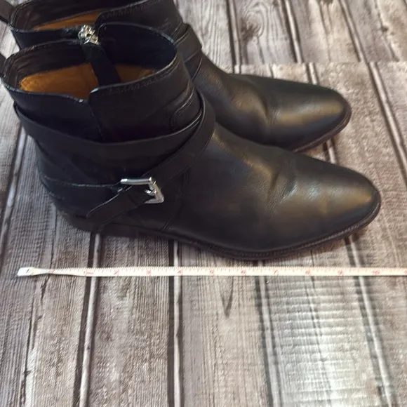 Coach Lannah Leather Black Strapy Ankle Boots/Booties size 8.5