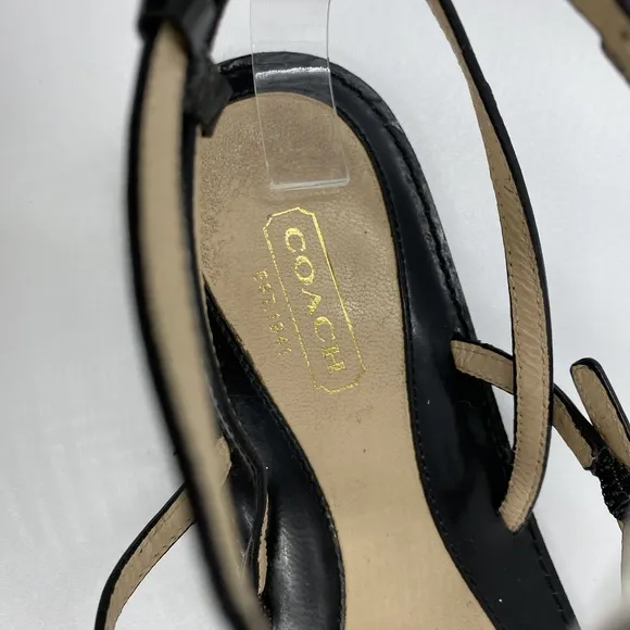 COACH Patent Leather Geralynn Gladiator Sandals Sz 8