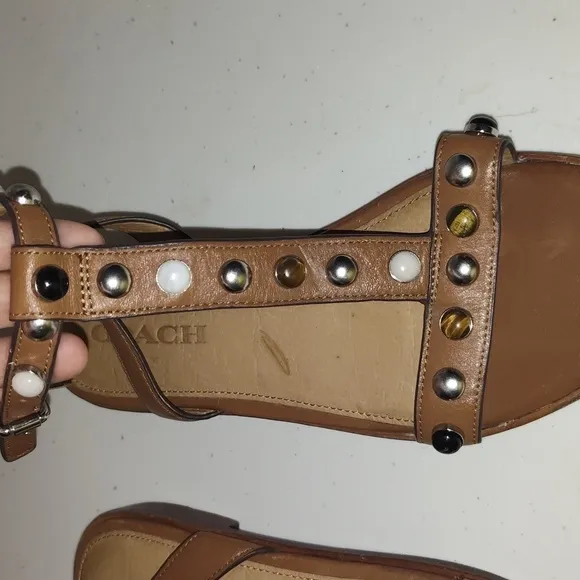 Coach women gem/ studded Sandals. Size 6.5