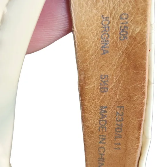 Coach Womens Jorgina White Wedge Cork Sole Flip-Flop Sandals Size 5 1/2 B