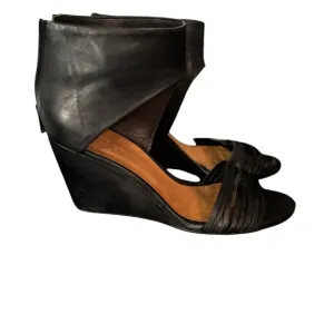 Coclico Black Wedge Sandals - size 41